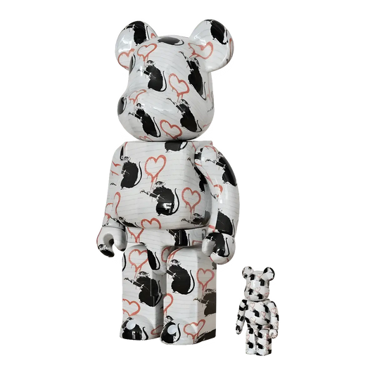 Bearbrick Brandalism 'Love Rat' 100%+400% schräg
