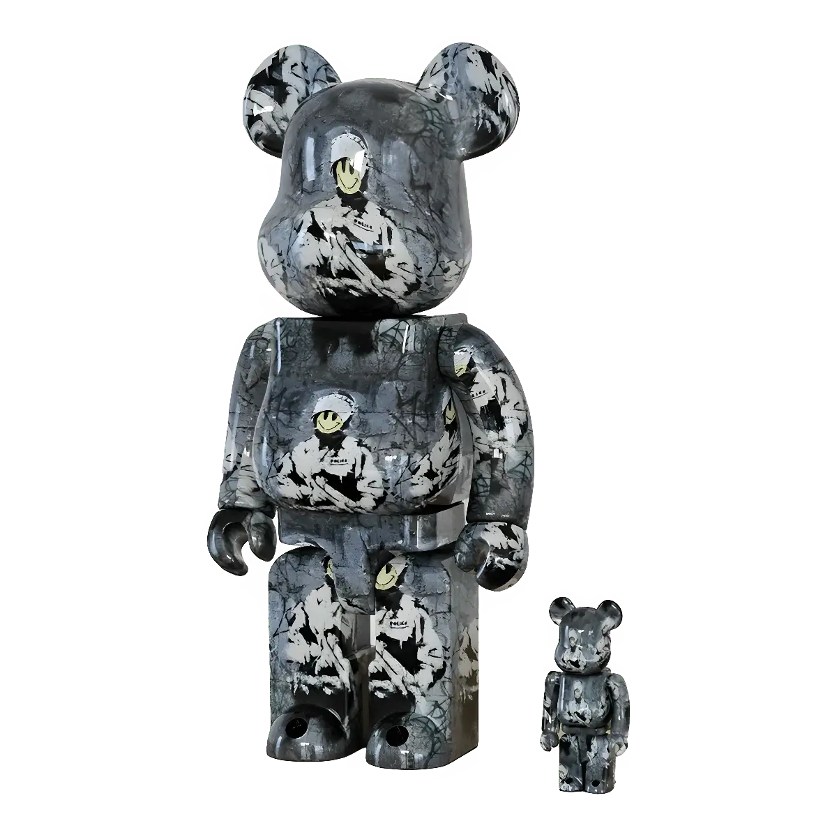 Bearbrick Brandalism 'Riot Cop' 100%+400% schräg