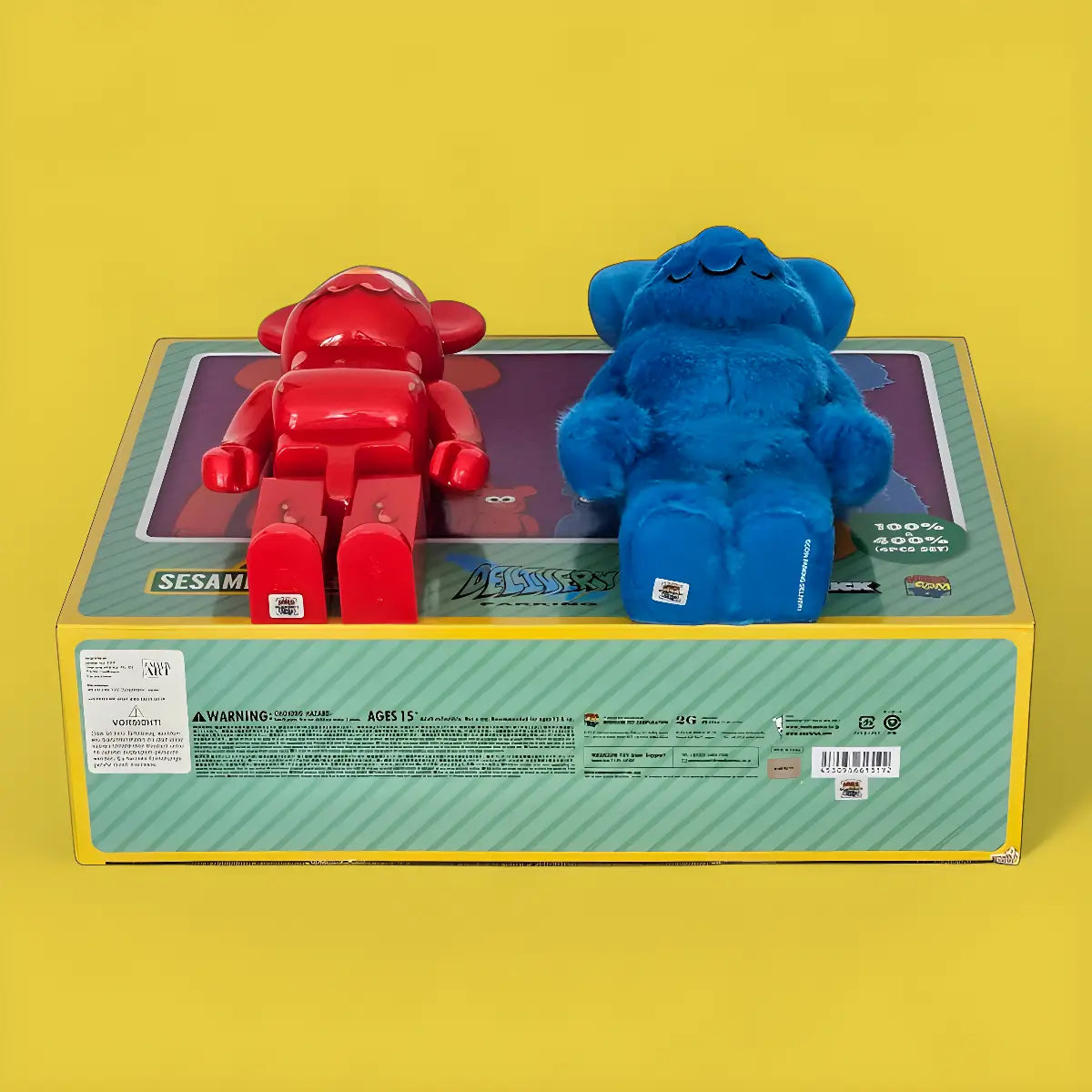 Bearbrick Coin Parking Delivery × Sesame Street Elmo & Shirai-san 100%+400% Echtheitsmerkmale