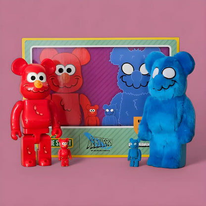 Bearbrick Coin Parking Delivery × Sesame Street Elmo & Shirai-san 100%+400% mit Verpackung