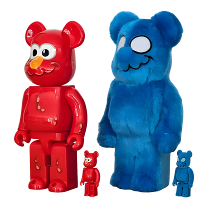 Bearbrick Coin Parking Delivery × Sesame Street Elmo & Shirai-san 100%+400% schräg