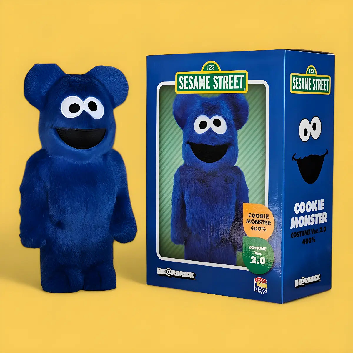 Bearbrick Cookie Monster Costume Version 2 mit Verpackung