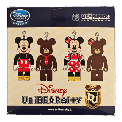 Bearbrick Disney UniBEARsity Minnie Mouse & Pudding Set 100% Verpackungsrückseite