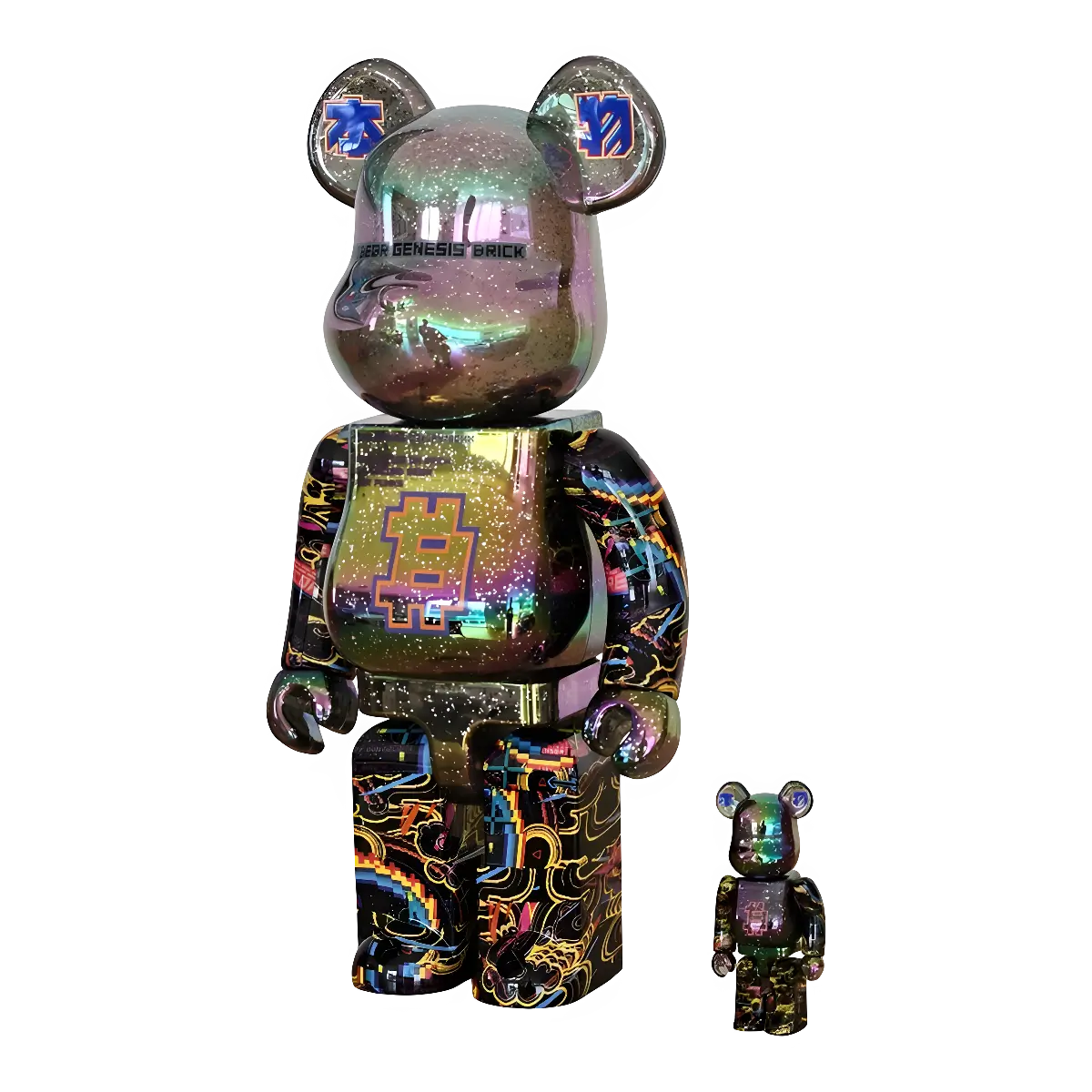 Bearbrick Excalibur 'Satoshi' 100%+400% schräg