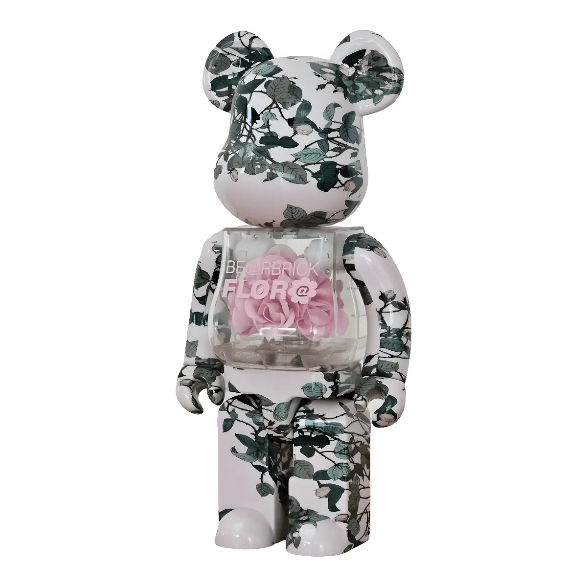 Bearbrick Flora Pink Rose schräg