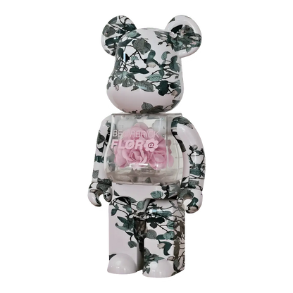 Bearbrick Flora Pink Rose schräg