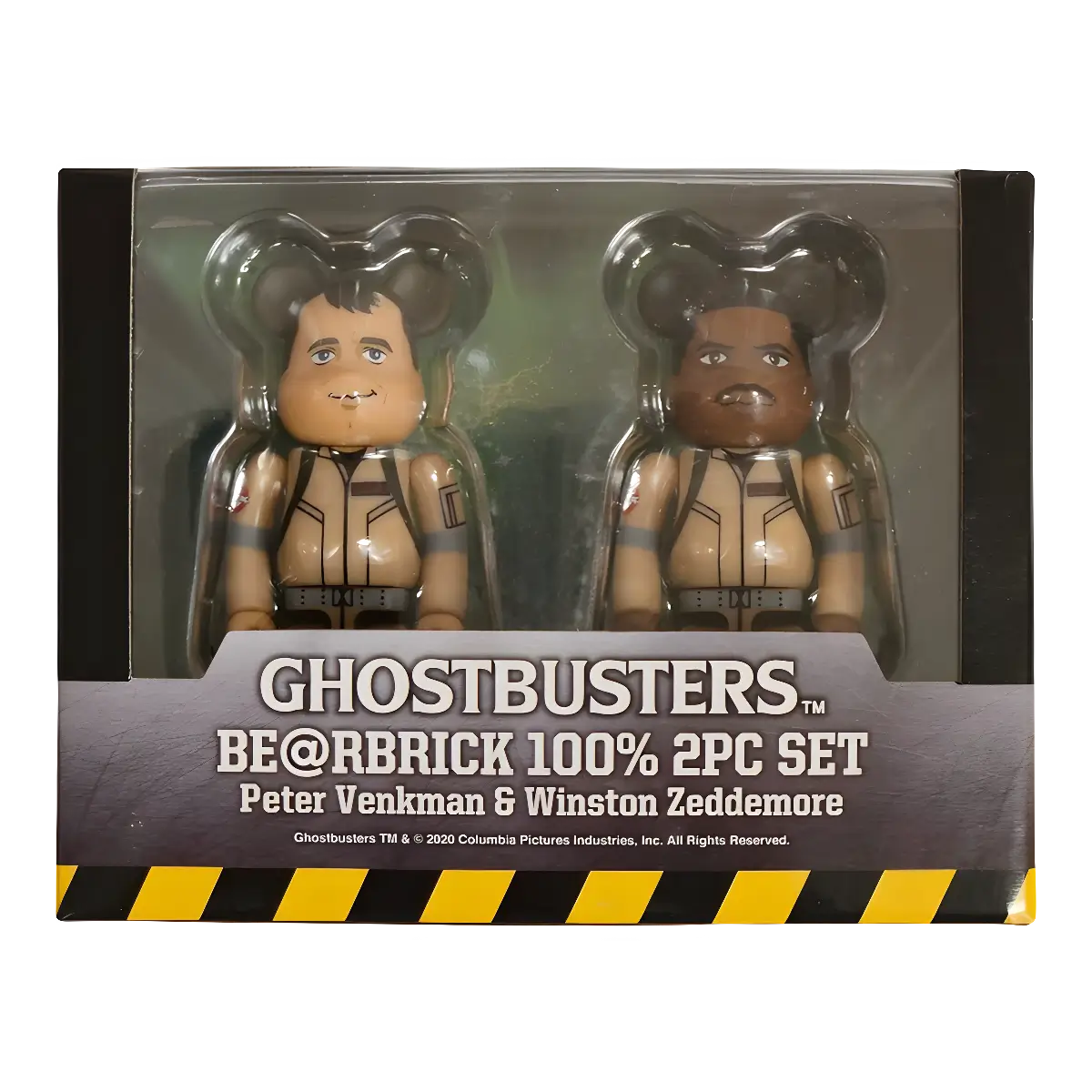 Bearbrick Ghostbusters 2er-Set Peter Venkman & Winston Zeddemore 100% in der Verpackung
