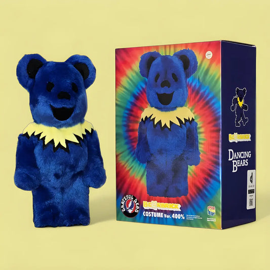 Bearbrick Grateful Dead Dancing Bears Costume Version Blue 400% mit Verpackung