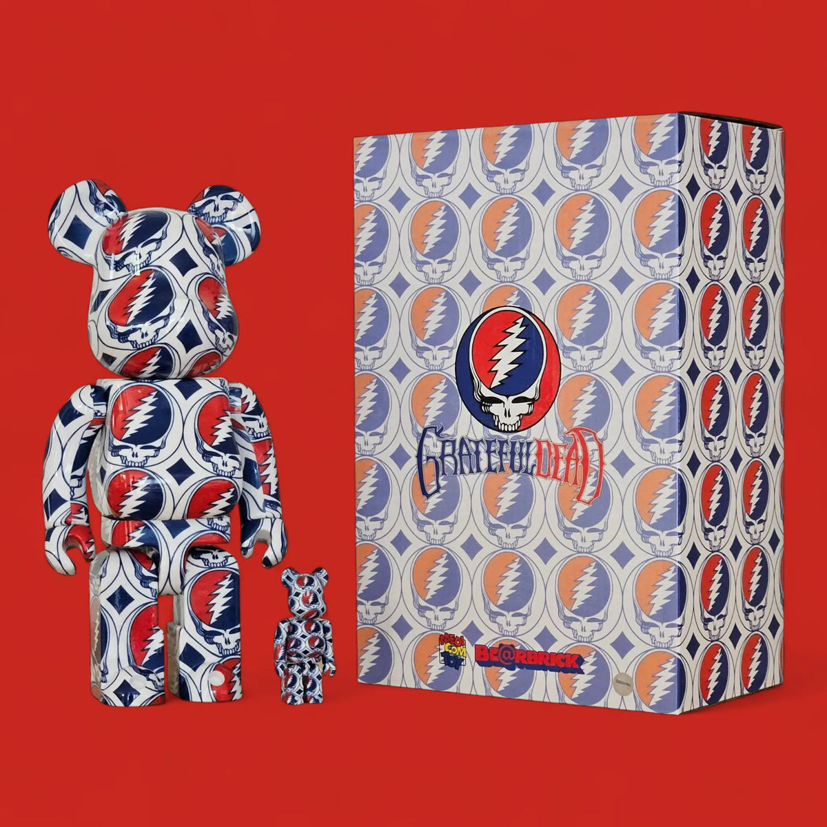 Bearbrick Grateful Dead 'Steal Your Face' 100%+400% mit Verpackung