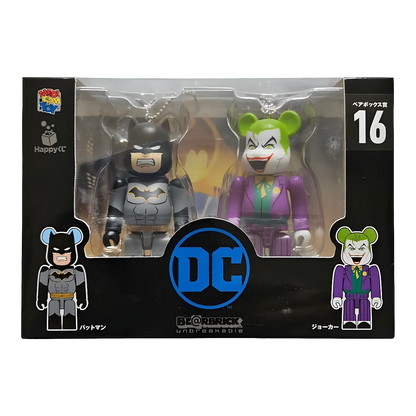 Bearbrick Happy Kuji 'DC' (2020) - 16 Batman & Joker 100% in der Verpackung