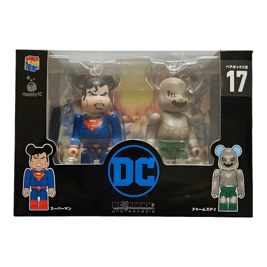 Bearbrick Happy Kuji 'DC' (2020) - 17 Superman & Doomsday 100% in der Verpackung