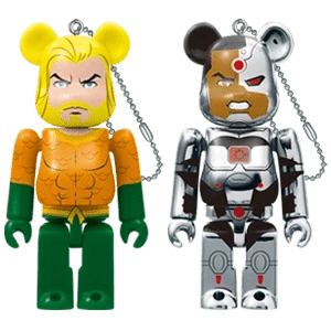 Bearbrick Happy Kuji 'DC' (2020) - 20 Aquaman & Cyborg 100% Herstellerbild