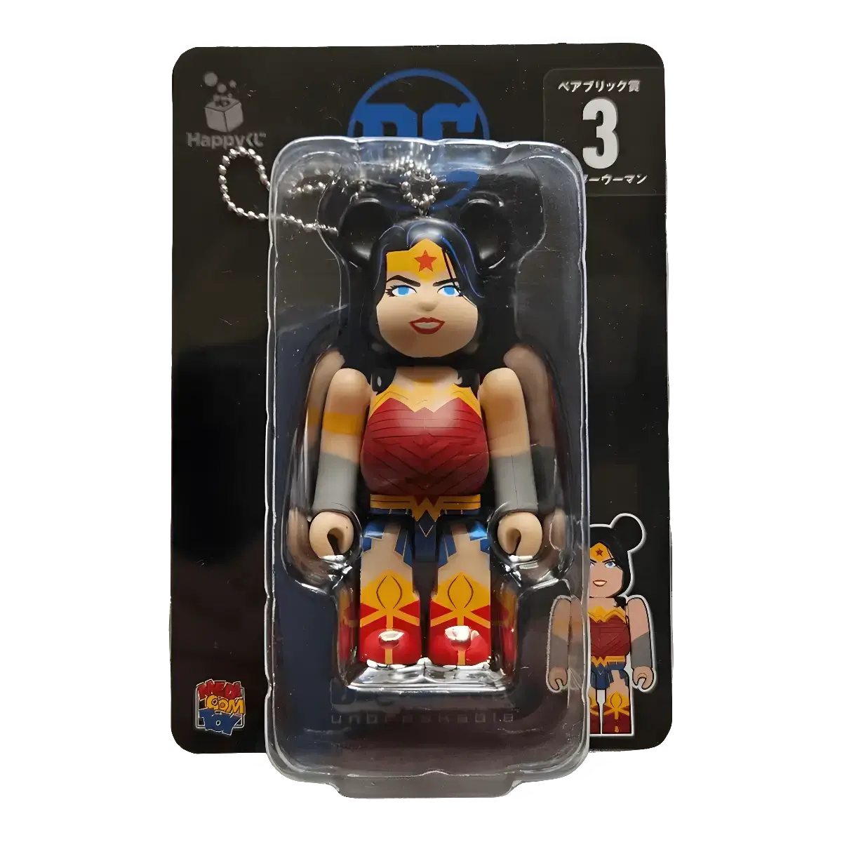 Bearbrick Happy Kuji 'DC' (2020) - 3 Wonder Woman 100% in der Verpackung