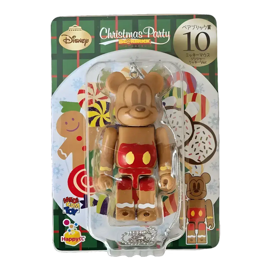 Bearbrick Happy Kuji 'Disney Christmas Party' (2012) - 10 Mickey Mouse Ginger Cookie Version 100% in der Verpackung