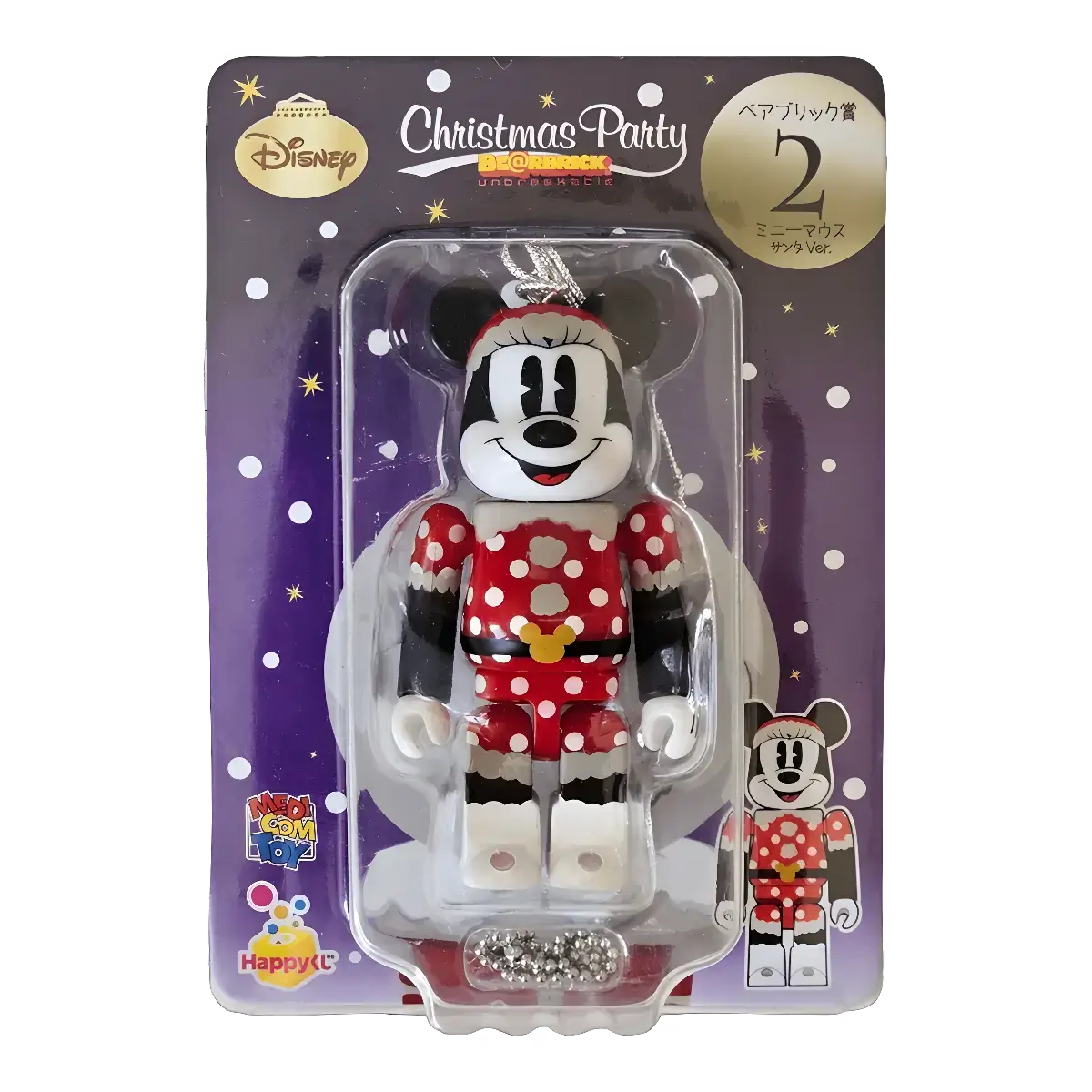 Bearbrick Happy Kuji 'Disney Christmas Party' (2012) - 2 Minnie Mouse Santa Version 100% in der Verpackung