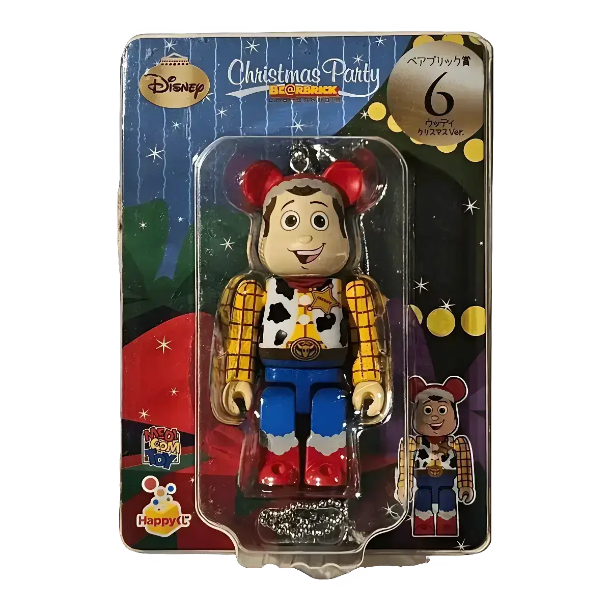 Bearbrick Happy Kuji 'Disney Christmas Party' (2012) - 6 Woody Christmas Version 100% in der Verpackung
