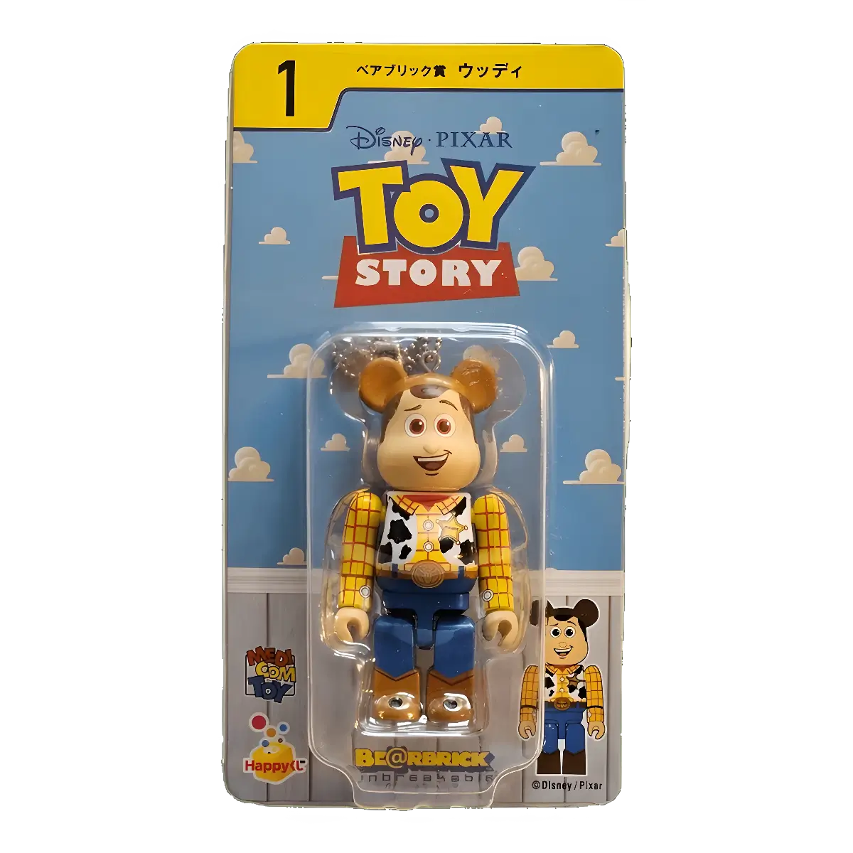 Bearbrick Happy Kuji 'Disney Pixar' (2018) - 1 Woody [Toy Story] 100% in der Verpackung