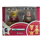 BE@RBRICK Disney Special Ornament - G Winnie the Pooh Santa Version & Tigger Reindeer Version (100%)