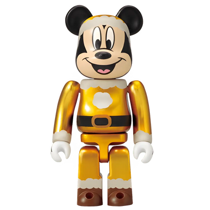 Bearbrick Happy Kuji 'Disney Special Ornament' (2011) - L@ST Mickey Mouse Golden Santa Version 100% Herstellerbild