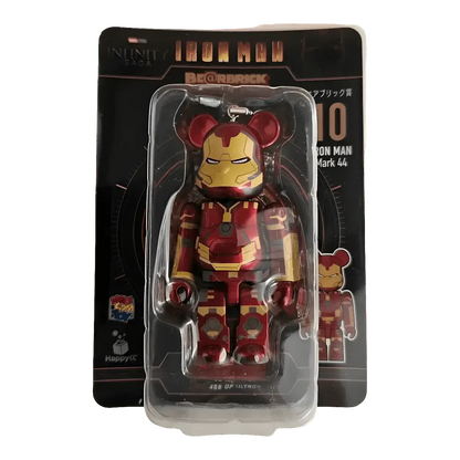 Bearbrick Happy Kuji 'Iron Man' (2023) - 10 Iron Man Mark 44 100% in der Verpackung