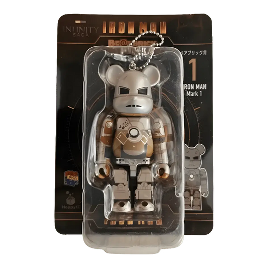 Bearbrick Happy Kuji 'Iron Man' (2023) - 1 Iron Man Mark 1 100% in der Verpackung