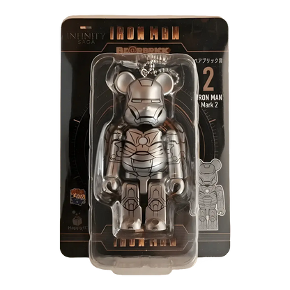 Bearbrick Happy Kuji 'Iron Man' (2023) - 2 Iron Man Mark 2 100% in der Verpackung