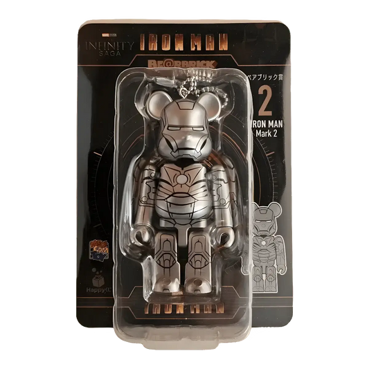 Bearbrick Happy Kuji 'Iron Man' (2023) - 2 Iron Man Mark 2 100% in der Verpackung