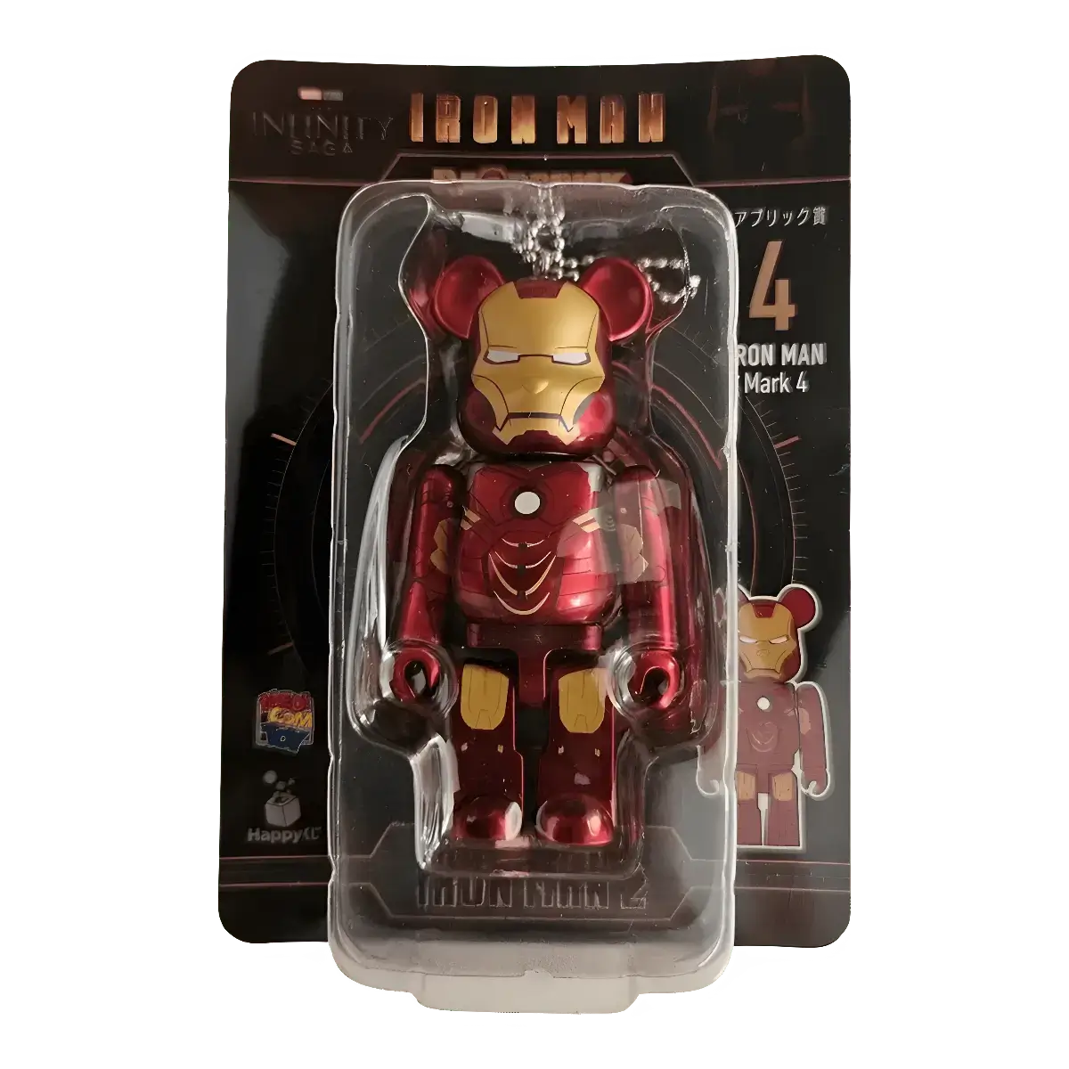 Bearbrick Happy Kuji 'Iron Man' (2023) - 4 Iron Man Mark 4 100% in der Verpackung
