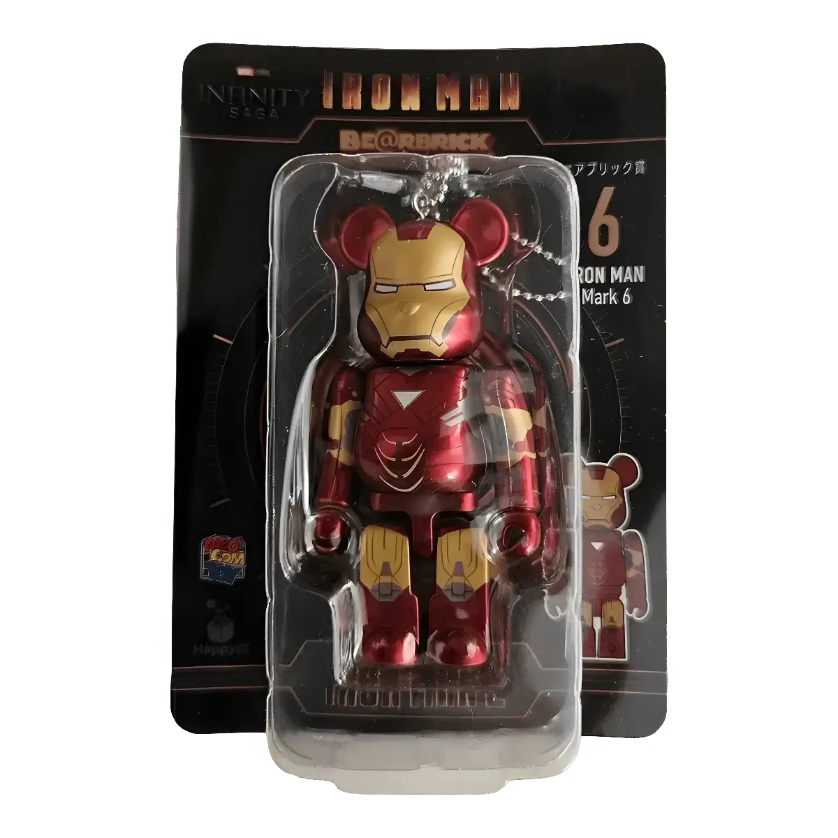 Bearbrick Happy Kuji 'Iron Man' (2023) - 6 Iron Man Mark 6 100% in der Verpackung