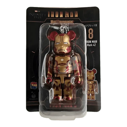 Bearbrick Happy Kuji 'Iron Man' (2023) - 8 Iron Man Mark 42 100% in der Verpackung