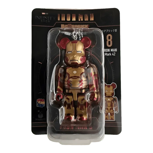 Bearbrick Happy Kuji 'Iron Man' (2023) - 8 Iron Man Mark 42 100% in der Verpackung
