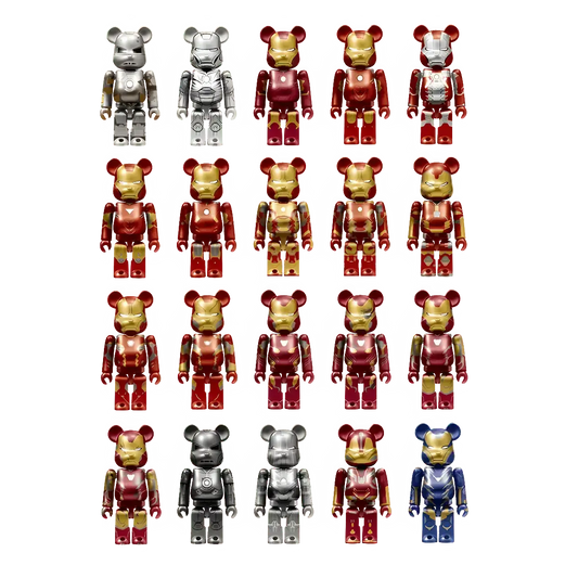 Bearbrick Happy Kuji 'Iron Man' (2023) - Modellübersicht 100%