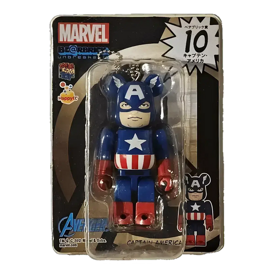 Bearbrick Happy Kuji 'MARVEL' (2012) - 10 Captain America 100% in der Verpackung