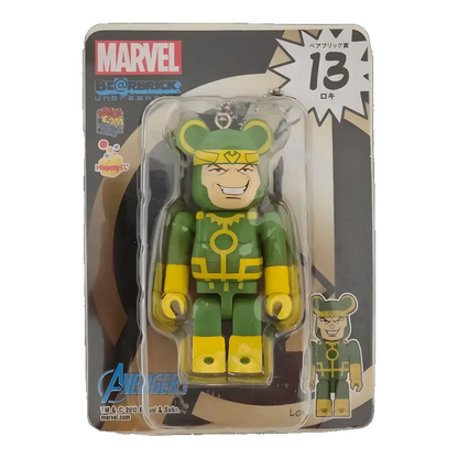 Bearbrick Happy Kuji 'MARVEL' (2012) - 13 Loki 100% in der Verpackung