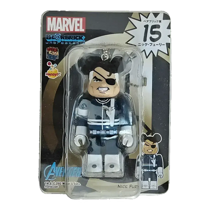 Bearbrick Happy Kuji 'MARVEL' (2012) - 15 Nick Fury 100% in der Verpackung