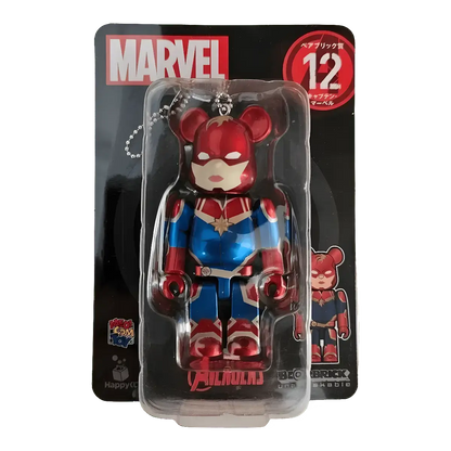 Bearbrick Happy Kuji 'MARVEL' (2021) - 12 Captain Marvel 100% in der Verpackung