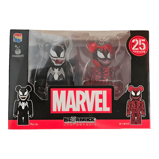 Bearbrick Happy Kuji 'MARVEL' (2021) - 25 Venom & Carnege 100% in der Verpackung