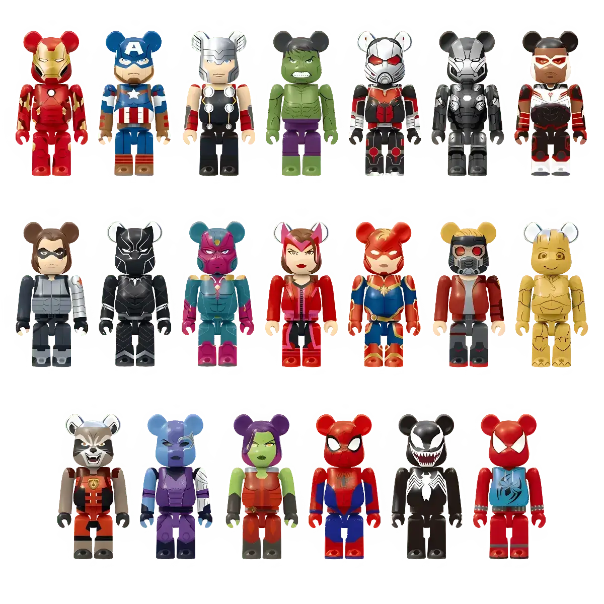 Bearbrick Happy Kuji 'MARVEL' (2021) - Modellübersicht 100%