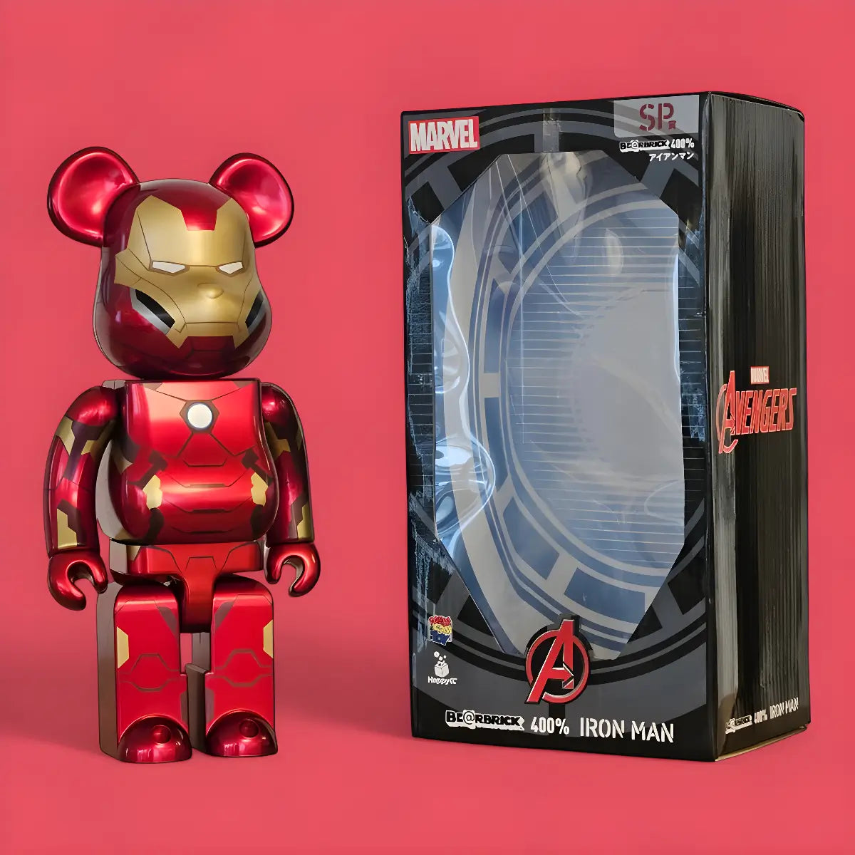 Bearbrick Happy Kuji 'MARVEL' (2021) - SP Iron Man 400% mit Verpackung