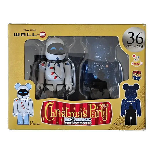 Bearbrick Happy Kuji 'Pixar Christmas Party' (2013) - 36 EVE Christmas Version & WALL-E 100% in der Verpackung