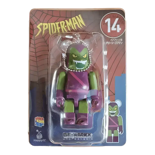 Bearbrick Happy Kuji 'Spider-Man' (2022) - 14 Green Goblin 100% in der Verpackung