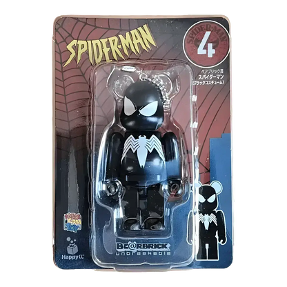 Bearbrick Happy Kuji 'Spider-Man' (2022) - 4 Spider-Man Black Costume 100% in der Verpackung