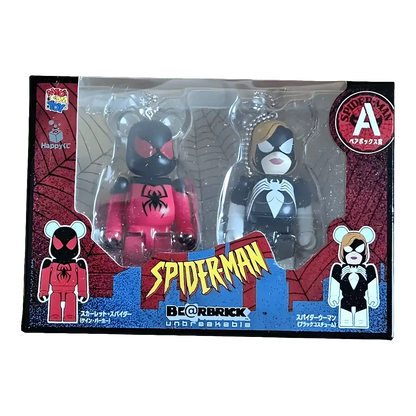Bearbrick Happy Kuji 'Spider-Man' (2022) - A Scarlet Spider & Kane Parker 100% in der Verpackung
