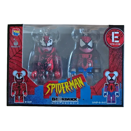 Bearbrick Happy Kuji 'Spider-Man' (2022) - E Carnege & Spider-Carnege 100% in der Verpackung