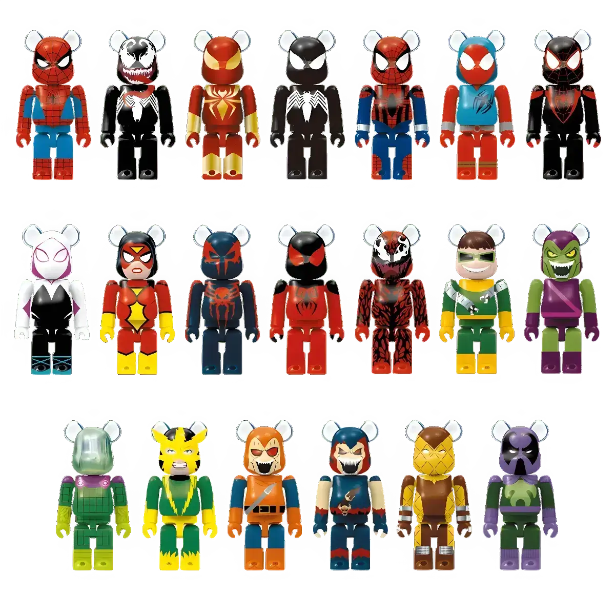 Bearbrick Happy Kuji 'Spider-Man' (2022) - Modellübersicht 100%