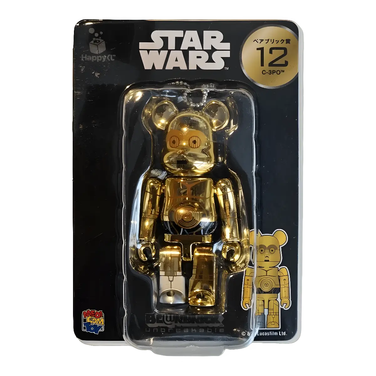 Bearbrick Happy Kuji 'Star Wars Saga' (2019) - 12 C-3PO 100% in der Verpackung