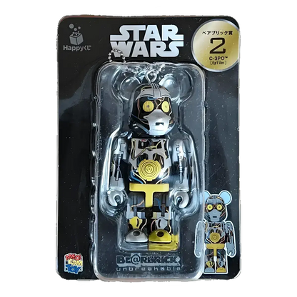 Bearbrick Happy Kuji 'Star Wars' (2017) - 2 C-3PO Episode 1 Version 100% in der Verpackung