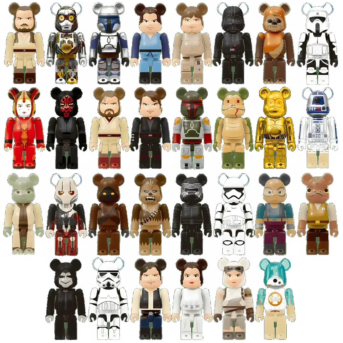 Bearbrick Happy Kuji 'Star Wars' (2017) - Modellübersicht 100% Herstellerbild
