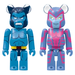 Bearbrick Happy Kuji 'X-Men' (2022) - E Beat & Archangel 100% Herstellerbild