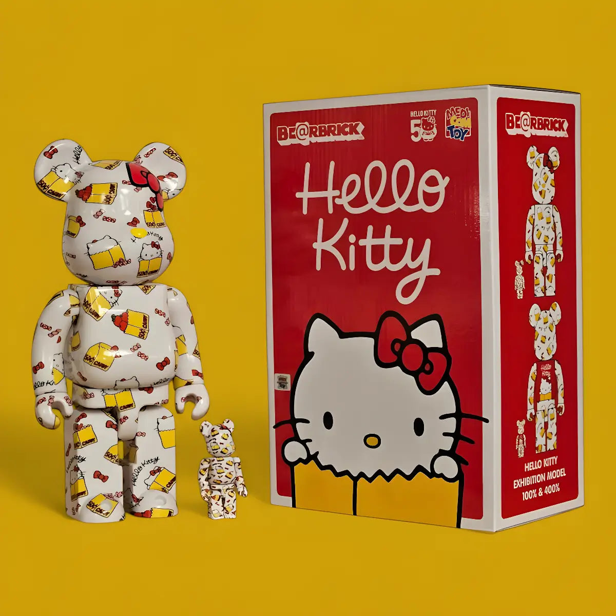 Bearbrick Hello Kitty Exhibition Model mit Verpackung